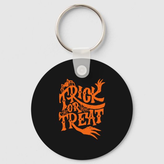 Porte-clés Trucs Ou Traiter Grunge Halloween Conception (Recto)