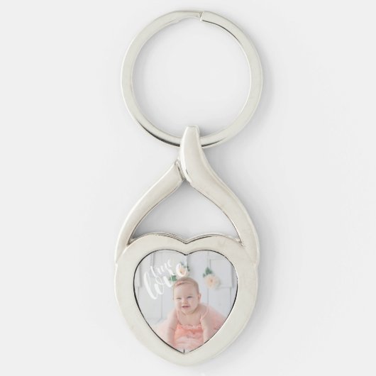 Porte-clés True Love Elegant Script Photo (Devant)