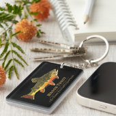 Porte-clés Truite de Brook, latin (Devant droit)