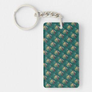 Porte-clés Truite "Fin" Mouche mouillée mouillée mouillée à m
