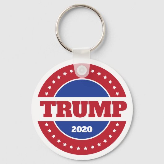 Porte-clés Trump 2020 rouge blanc et bleu (Recto)