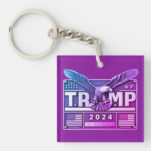 Porte-clés TRUMP 2024 avec un aigle (Devant)