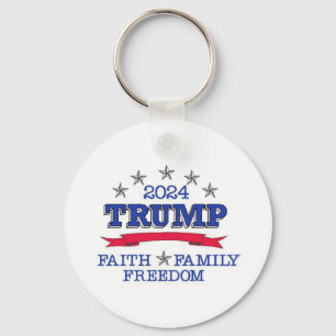 Porte-clés Trump 2024 Faith Family Freedom