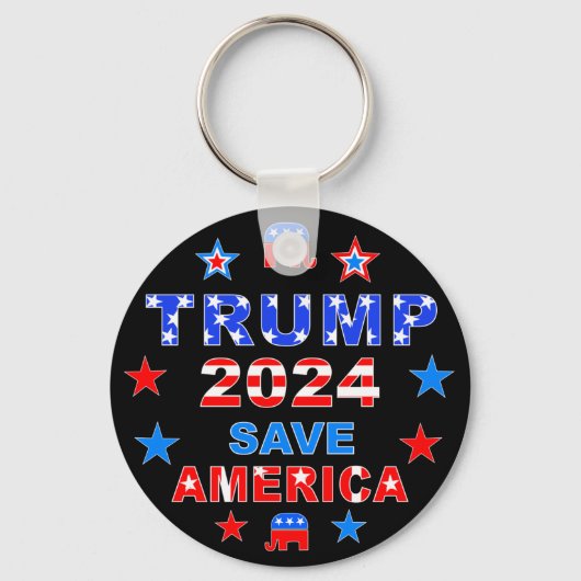 PORTE-CLÉS TRUMP 2024 SAVE AMERICA (Recto)