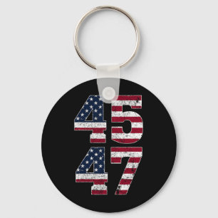 Porte-clés Trump 2024 Vintage 45 47 Avec Drapeau Américain