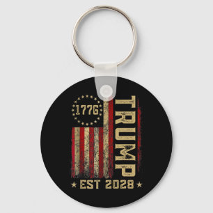 Porte-clés Trump 2028 Vote Donald Trump America Drapeau améri