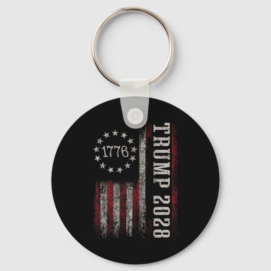 Porte-clés Trump 2028 Vote Donald Trump America Drapeau améri (Recto)