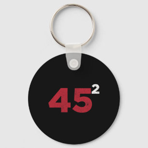 Porte-clés Trump 45 au carré deux mandats cadeau de réélectio
