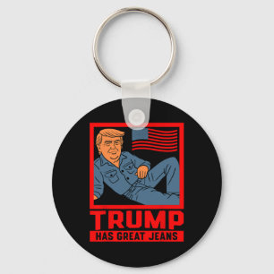 Porte-clés Trump a de super jeans drôles de cadeaux d'humour 