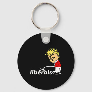 Porte-clés Trump Anti Libéral Donald Trump Pissant Sur Libéra