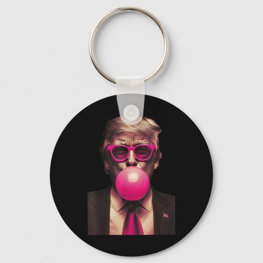Porte-clés Trump Bubble Gum drôle (Recto)