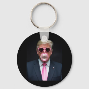Porte-clés Trump Bubble Gum Rose Président 47 USA