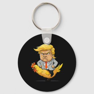 Porte-clés Trump Chicken Jockey Satire - Humour politique amu