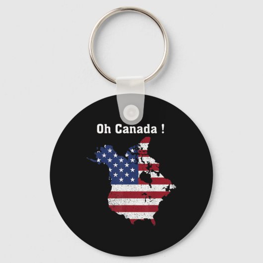 Porte-clés Trump Dit Oh Canada Map America (Recto)