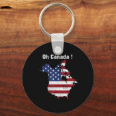 Porte-clés Trump Dit Oh Canada Map America (Recto)