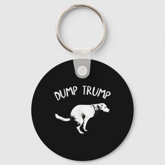 Porte-clés Trump Dog Pooping Dump (Recto)