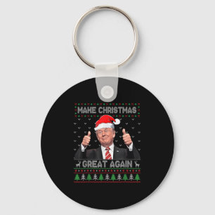 Porte-clés Trump drôle Rendre Noël super à nouveau moche sueu