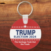 Porte-clés Trump Election 2024 Les ordures jettent les poubel (Verso)