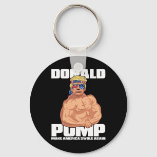 Porte-clés Trump Funny le 4 juillet Donald Pump