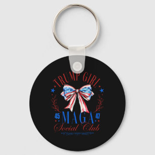 Porte-clés Trump Girl 45 47 Mega Est 2024 Social Club Happy 4