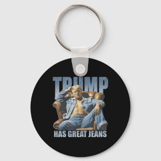 Porte-clés Trump Has Great Jeans Funny Retro