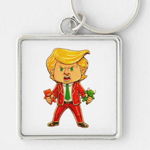 Porte-clés Trump heureux drôle Trump investir Trump dessin an