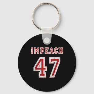 Porte-clés Trump Impeach 47 Président anti-Trump 8647 - Noir