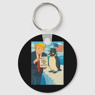 Porte-clés Trump Imposant Des Droits De Douane Sur Le Penguin