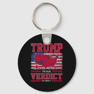 Porte-clés Trump Le Véritable Verdict Remettez-Le Drapeau Amé