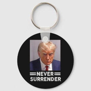 Porte-clés Trump Mug Shot Never Surrender Trump Vote 2024