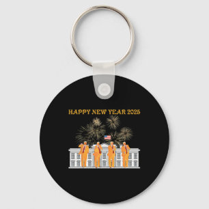 Porte-clés Trump Nouvel An 2025 Feu d'artifice de la Maison B