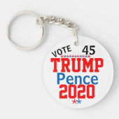 Porte-clés Trump Pence 2020 ÉDITER Noms Détails (Devant)