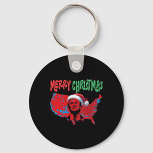Porte-clés Trump Red Election Map Joyeux Noël Trump Winne