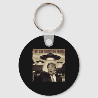 Porte-clés Trump Selfie Ufo Enlèvement d'Aliens