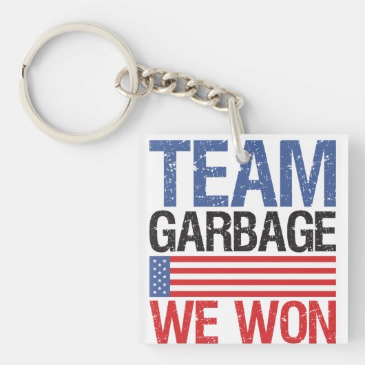 Porte-clés Trump - Team Garbage We Won (Devant)