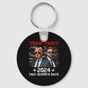 Porte-clés Trump Vance 2024 Donald Trump J.d. Vance Take Amer