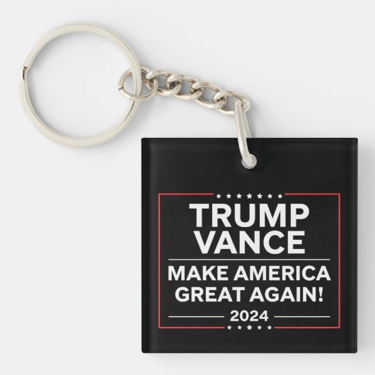 Porte-clés Trump Vance 2024 Président JD Vance Vice MAGA (Devant)