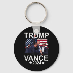 Porte-clés Trump Vance 2024 Président Trump Supporter Re-elec