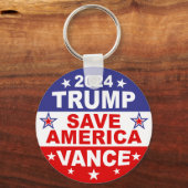 PORTE-CLÉS TRUMP VANCE 2024 SAVE AMERICA (Recto)