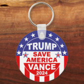 PORTE-CLÉS TRUMP VANCE 2024 SAVE AMERICA (Recto)