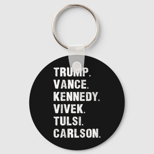 Porte-clés Trump Vance Kennedy Vivek Tulsi Carlson (Recto)