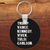 Porte-clés Trump Vance Kennedy Vivek Tulsi Carlson (Recto)