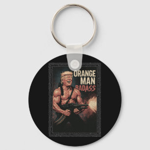 Porte-clés Trump Vintage 80s Action Hero - Funny Novelty Shir