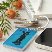 Porte-clés Trumpet bleu New York Boogie Nuits (Devant droit)