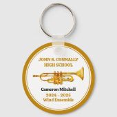 Porte-clés Trumpet High School Band Custom Gold Christmas (Recto)