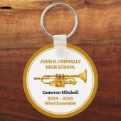Porte-clés Trumpet High School Band Custom Gold Christmas (Verso)