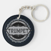 Porte-clés Trumpet Music Note Cercle (Dos)