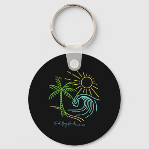 Porte-clés Trunk Bay Beach St John Usvi Bright Minimal Line A