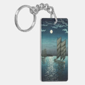 Porte-clés Tsuchiya Koitsu - Bateaux à Shinagawa, Nuit (Devant gauche)