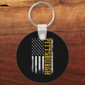 Porte-clés Ttsburgh Usa Flag Patriotic American From Ttsburgh (Recto)